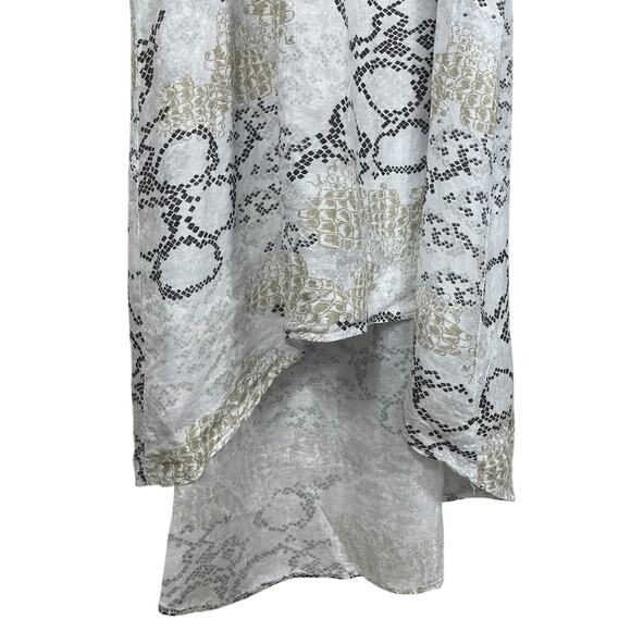 Made In Italy 100% Linen Maxi Dress Boho Vacation Beach Resort Neutral Size M/L - Picture 11 of 15